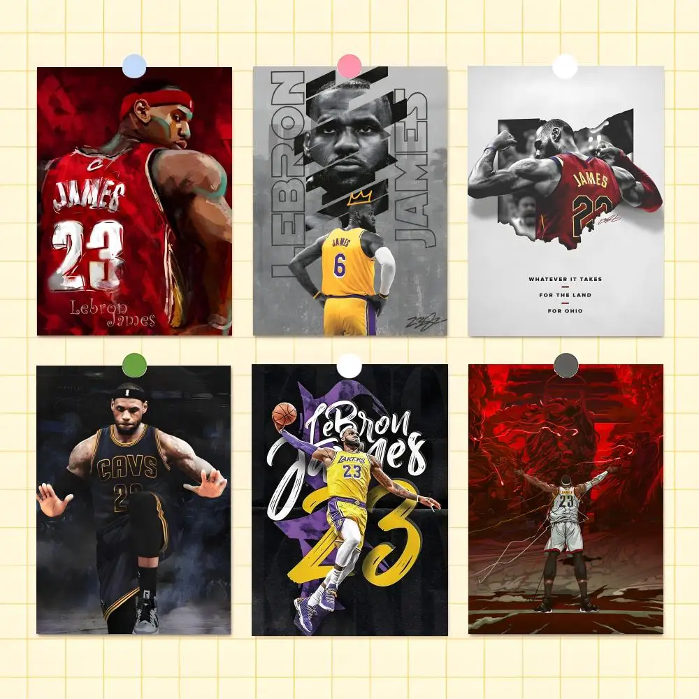 Athlete L-LeBron J-James Poster Poster Multi-Purpose Wall Art for Living Room Bedroom Office  Bar Home Decor Gift