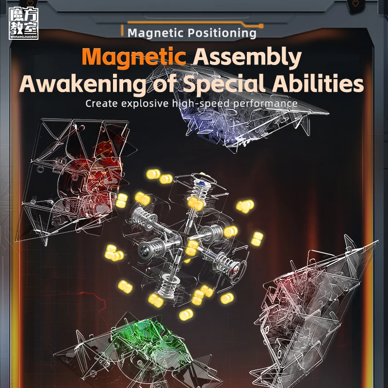 Meilong 3M V2 3x3 Magnetic Magic Cube Magnetic Lite / Standard / UV Speed Professional ปริศนาของเล่นสำหรับเด็กของขวัญเด็กของเล่น