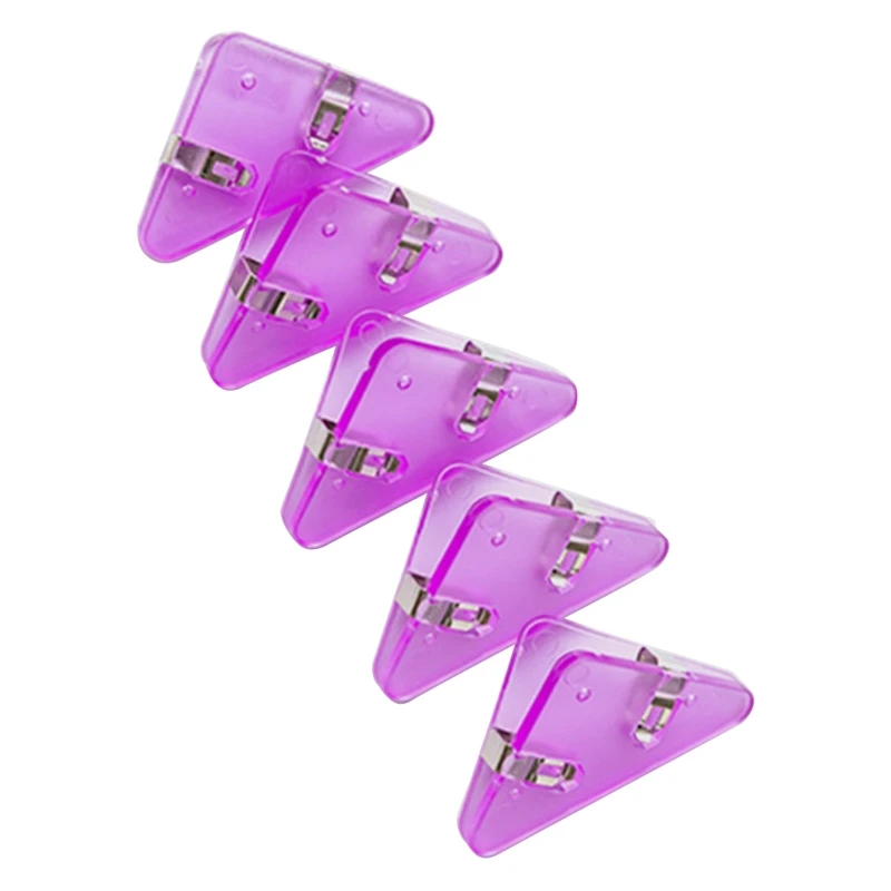 5Pcs Corner Paper Clamps Triangular Clip for Student Teacher School