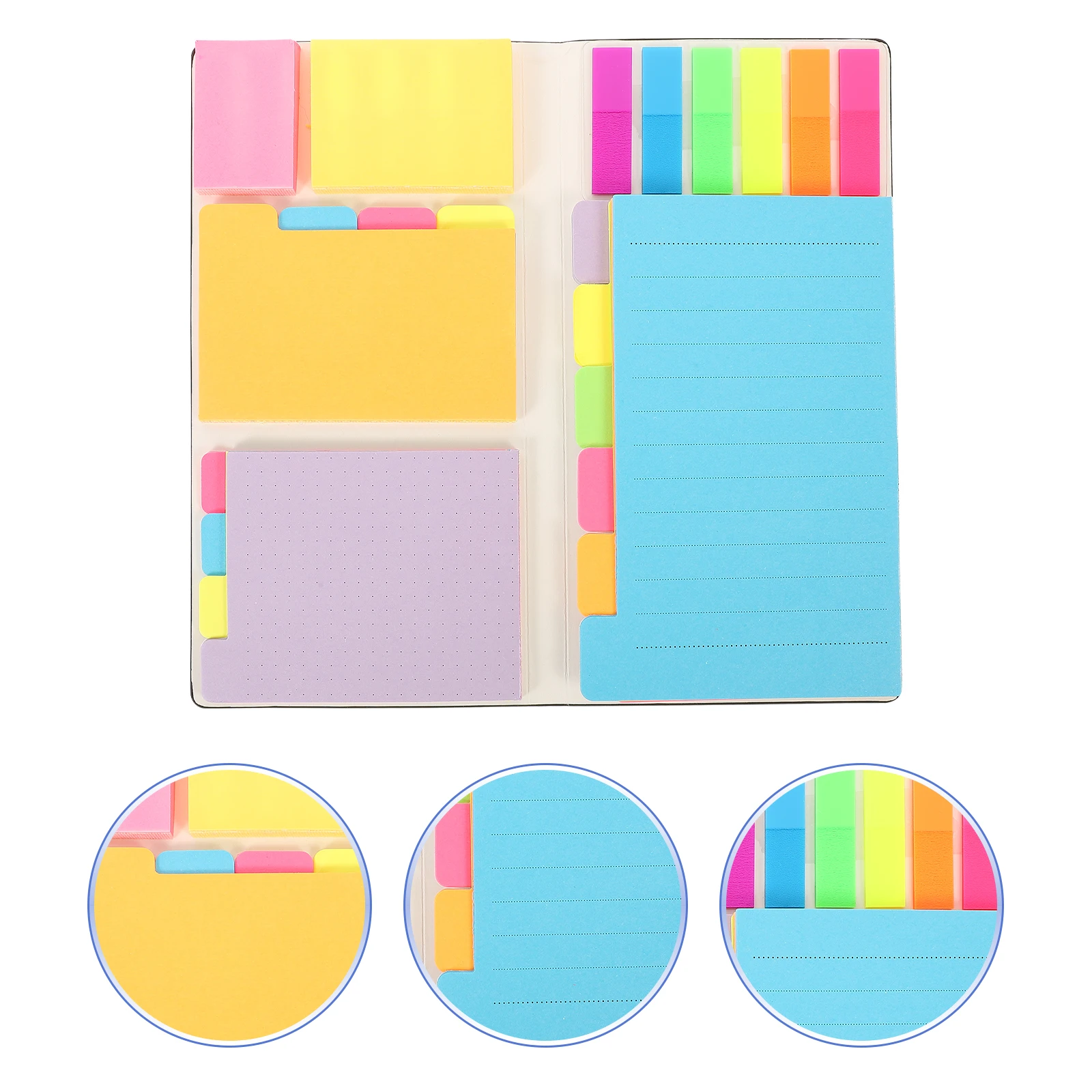 

Fluorescent Memo Pads Self-Adhesive Pocket Size Portable Memo Sticker For School Office Home To-Do List Diary