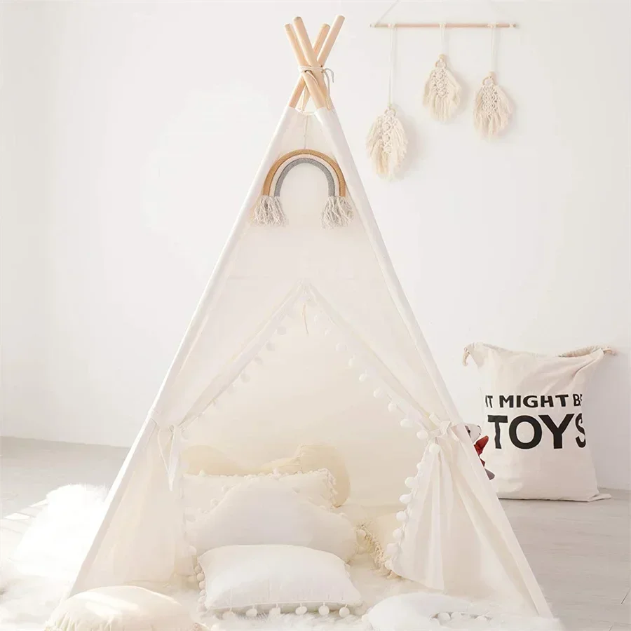 Tende per bambini da 1.6M Play House Wigwam per bambini tende portatili per bambini Tipi Teepee Toddler Girl and Boy Ball Pit Castle Play Room