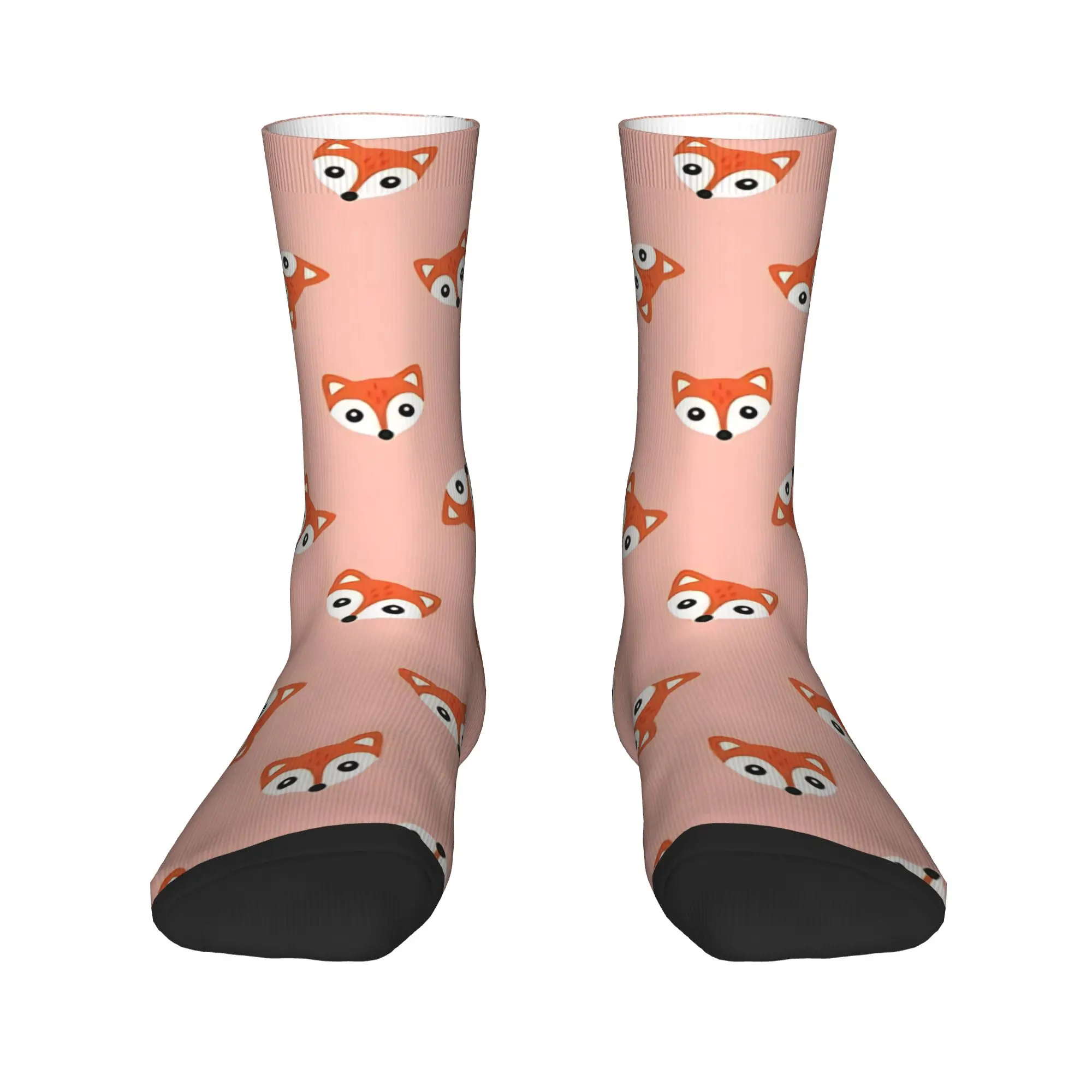 Little Red Foxes On Blush Pink   Stockings Men  Socks Soft Elegant Socks Autumn Cycling Non Slip Graphic Socks Gift Idea