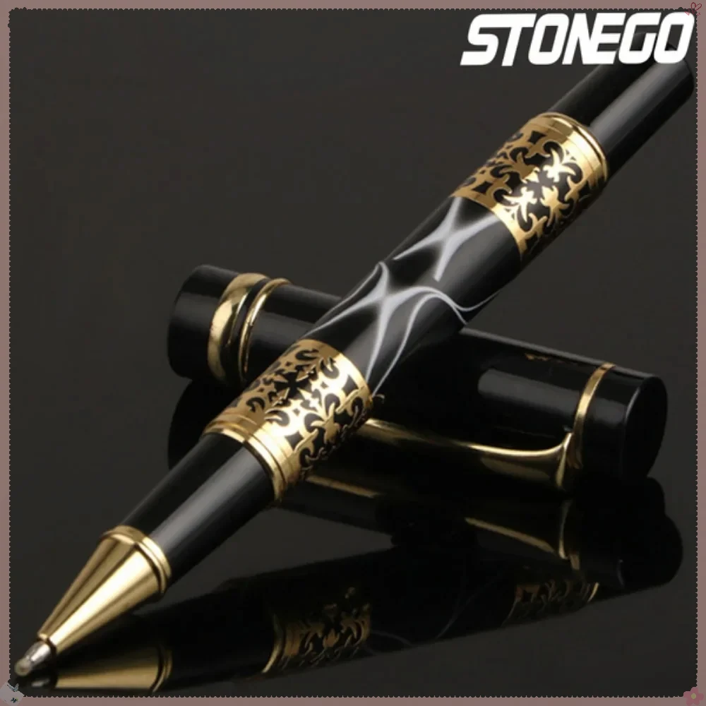 STONEGO Luxurious Metal Gel Pen Ballpoint Pen for Office School Smooth Writing Signature Advertising Gift