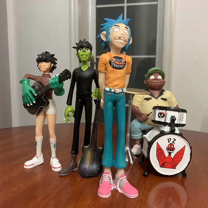 Rock Band Gorillaz Action Figure Resin Simulation Indie Station Member Collection Virtual Band 2D Noodle Murdoc Russel Model Toy