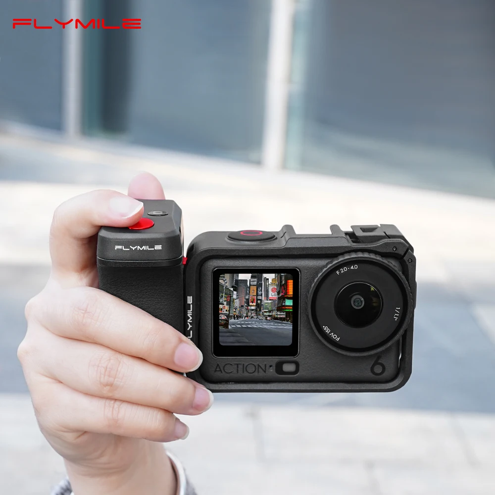 

Держатель-рукоятка Flymile Bluetooth с пультом ДУ для DJI Action 6: аксессуар с кнопкой спуска затвора