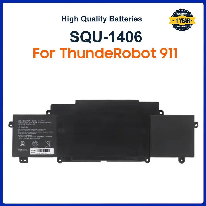 

SQU-1406 Laptop Battery For ThundeRobot 911 911-S1 S2/A/B/C/D/E/G S3 S5A S5T S6 T1 T2 T5 M1/2/3/4/5/6 F1 911GT-Y1/Y2/Y