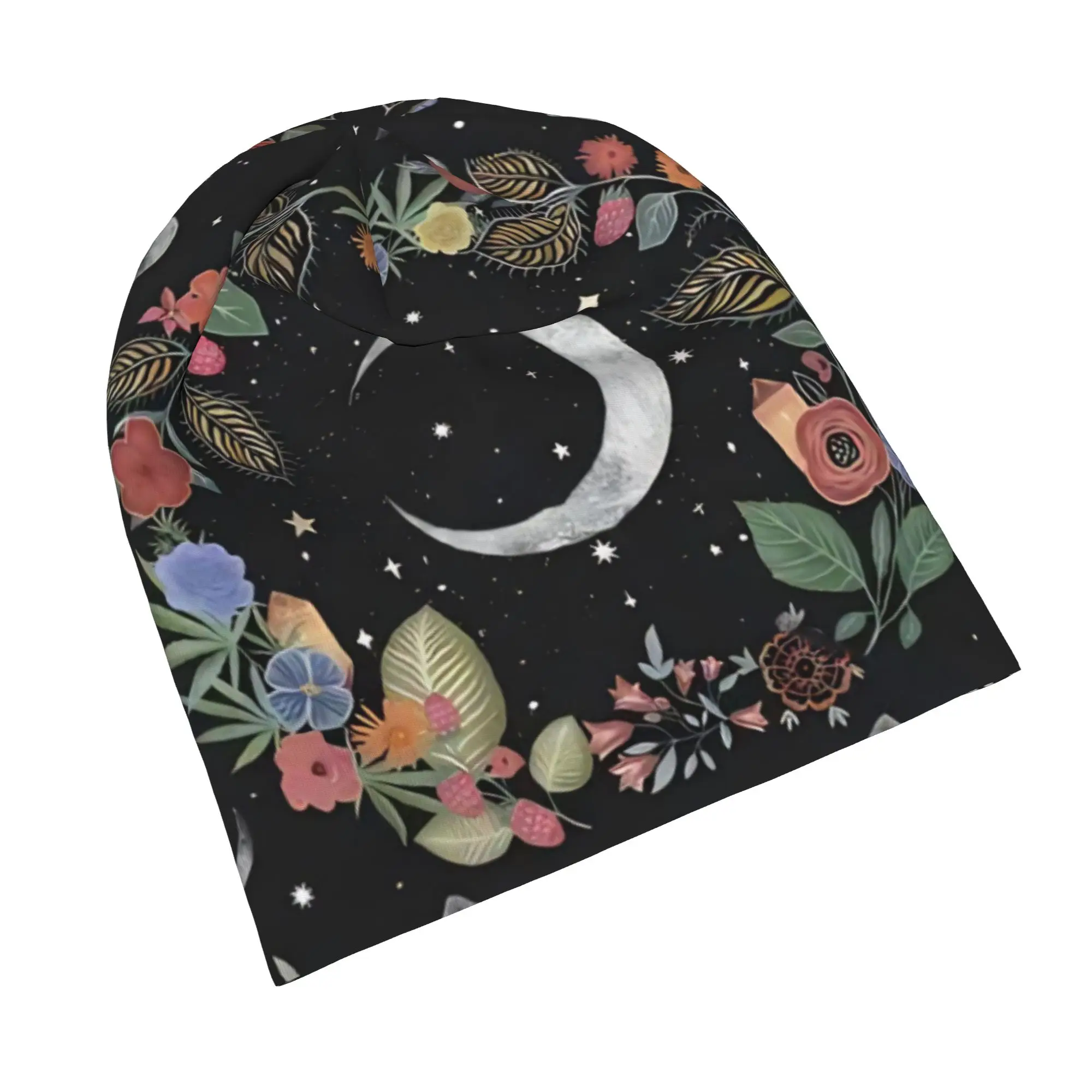 Sun and Moon Skullies Beanies Hats Mysterious Foral Summer Men Women Street Caps Warm Dual-use Bonnet Hats