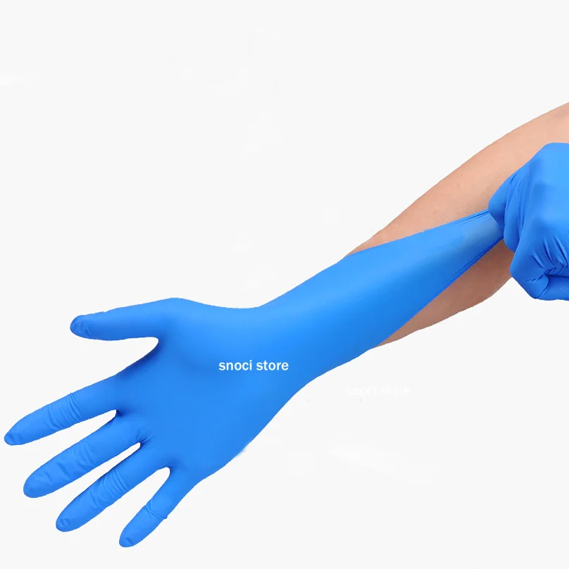 قفازات تجريبية مختبر كيميائي قفازات خاصة يمكن التخلص منها قفازات مطاطية من اللاتكس قفازات النتريل S M L XL 10 قطعة