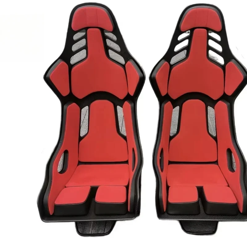 Auto Accessories Adjustable Sport Style Carbon Fiber PU Leather Universal Racing Bucket Seats
