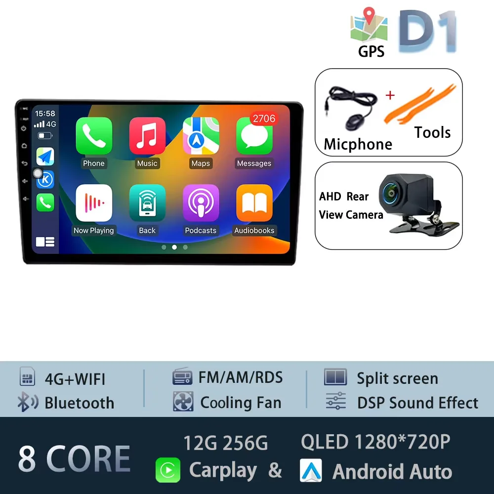 Voor Hyundai Azera 2006-2010 Android 15 Carplay Auto Radio Recorder Multimedia Speler Geen 2din GPS Navigatie Auto accessoires