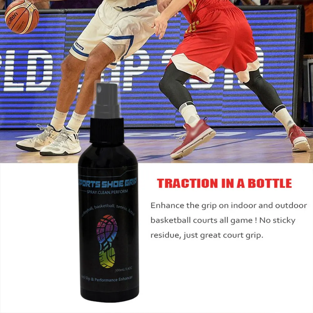 100ML Sports Shoe Grip Spray Anti-Slip Sports Safety Sole Spray Athlete Shoe Sole Enhancer for Improving Basketball Shoe Grip