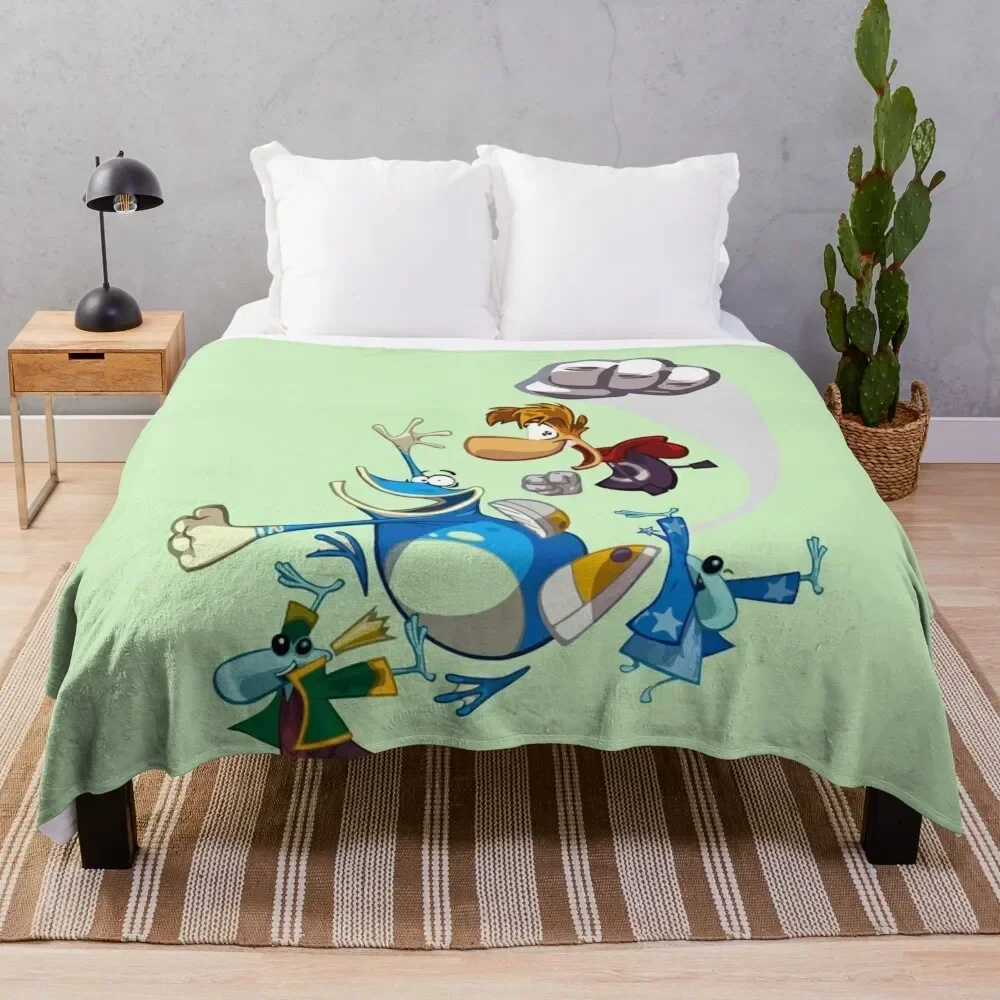 

Rayman and Globox Throw Blanket Decorative Sofa Moving heavy to sleep Blankets