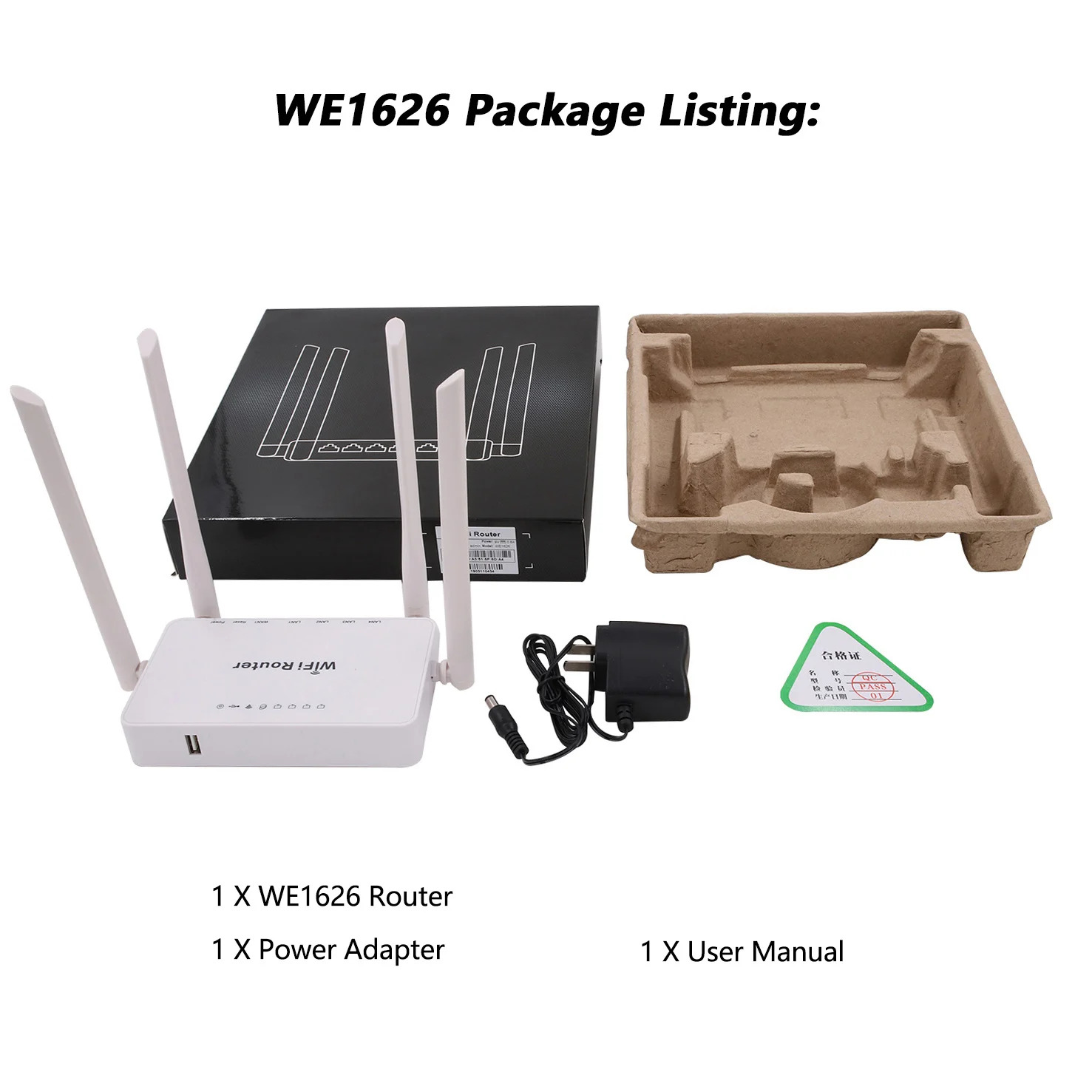 ZBT Omni II Roteador WiFi Sem Fio, Modem 4G, 4 Antenas Externas, USB 2.0, Ponto de Acesso, WE1626, 300Mbps, 4 LAN