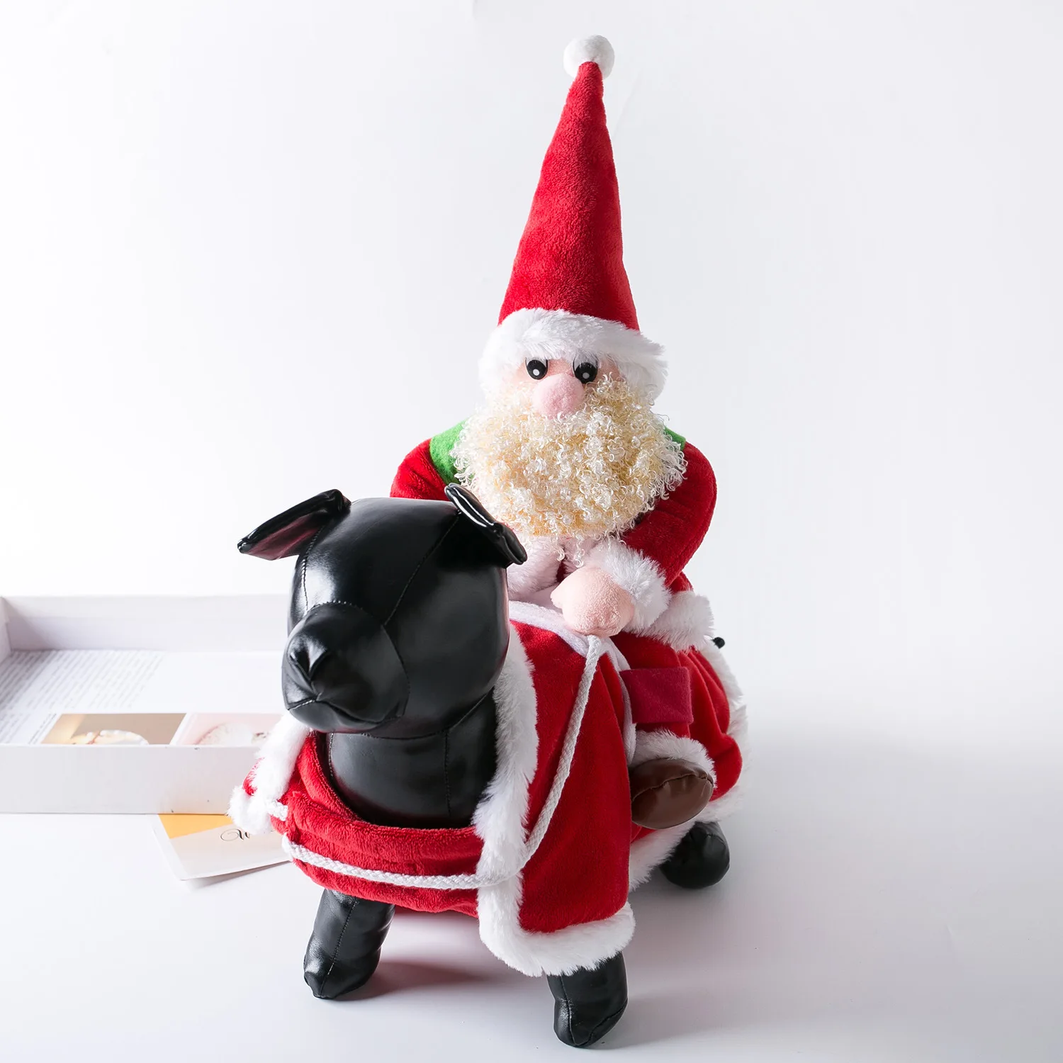

Christmas Dog Costume Funny Santa Claus Riding on Dog for Small Medium Large Dogs Holiday New Year Puppy Gift Clothing Coat