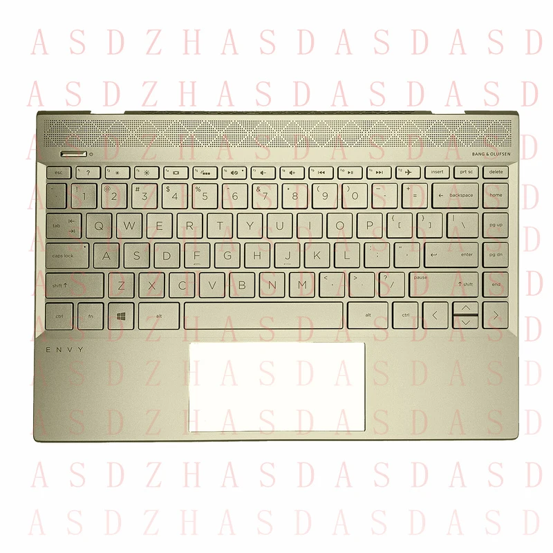 

Z New For HP Envy 13-AH Upper Case Palmrest with Backlit Keyboard Gold L19541-001