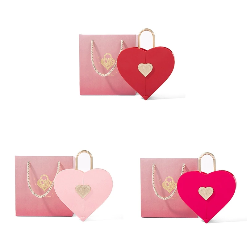 

Creative Heart Jewelry Box New Tanabata Valentine's Day Gift Box Ring Necklace Set Jewelry Gift Box