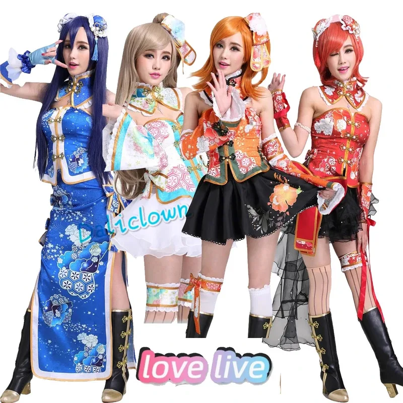 Lovelive 西木野真姫南ことり覚醒ラブライブコスプレチャイナ花代袍園田海未高坂穂乃果セクシーな制服ウィッグ