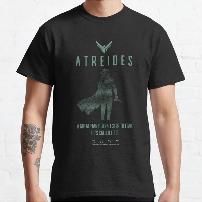 

HOUSE ATREIDES Retro scifi Dune Sand sandworm Gift t shirt for man Large size Tops 100% cotton printed Clothes S-6XL