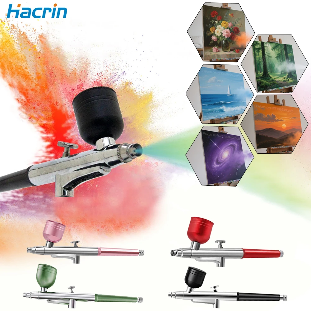 

Portable Single Action Airbrush Spray Gun 0.3mm Nozzles Mini Spray Gun Pen for Paint Model Cake Nail Car Painting Beauty Inkjet