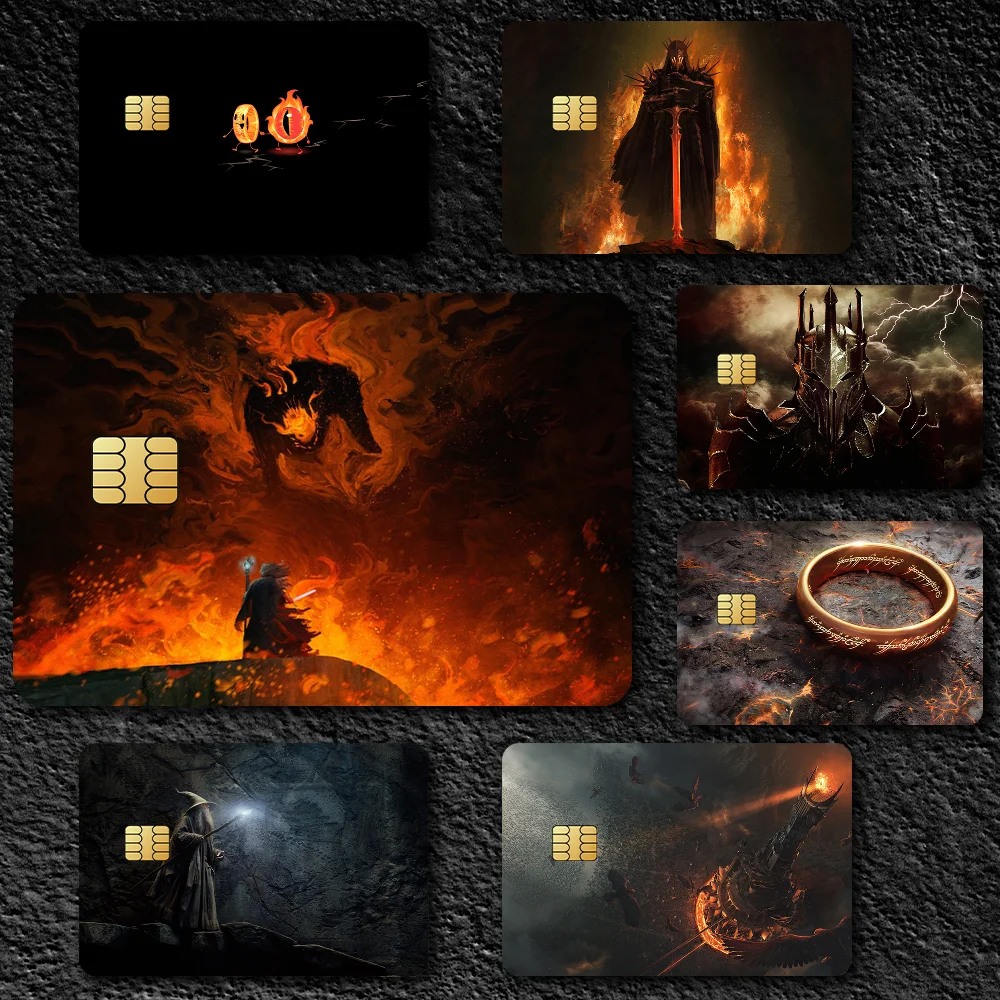 The Lords of the R-Rings Modny wodoodporny wzór zarysowań Nowe naklejki Dekoracja 4-PCS Pokrowiec na kartę
