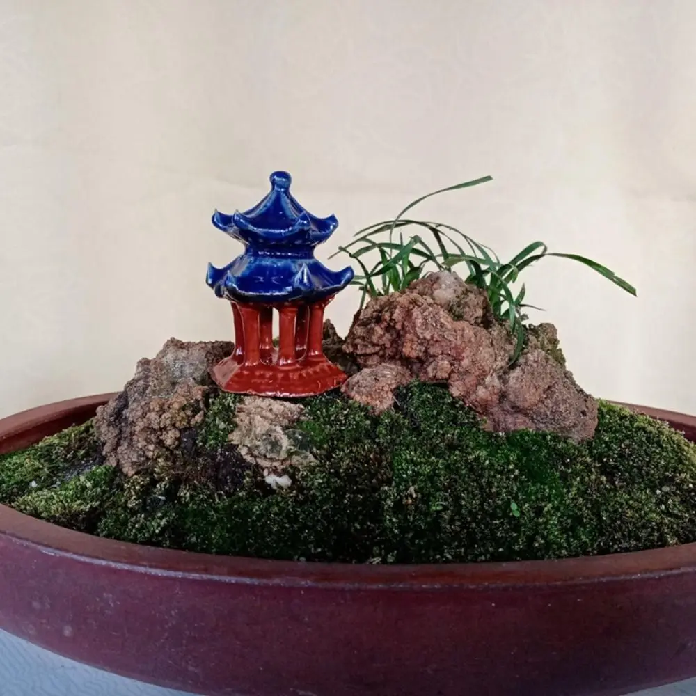 Landscape Micro-landscape Accessories Easy Use Rockery Bonsai Model Gazebo Small Ornament Miniatures Figurines Ceramic Craft