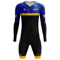 New Man's Triathlon Trisuit World Champ Long Sleeve Skinsuit Clothing Swimming Cycling Running Wetsuit Competition RT Apparel