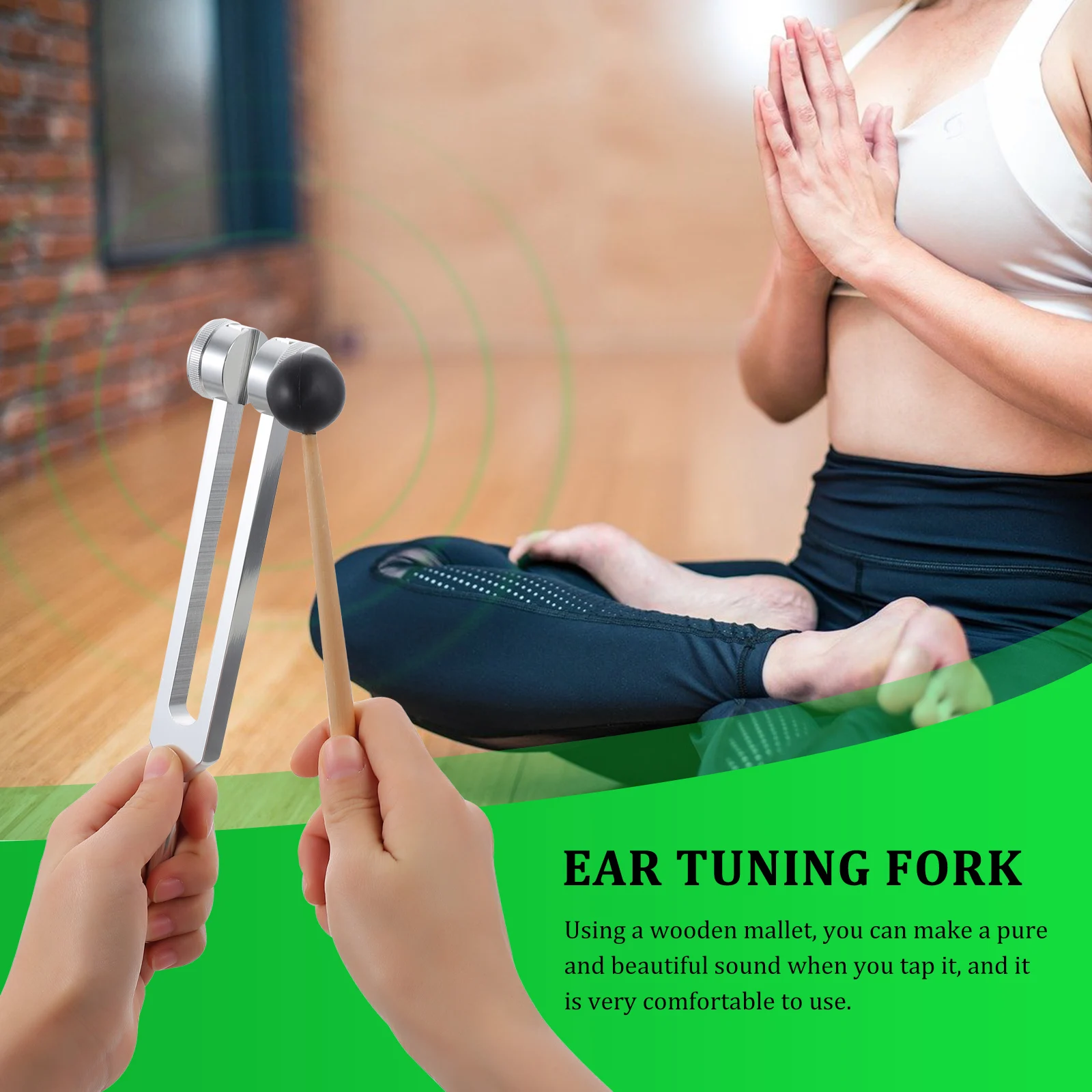 

Ear Tuning Fork Forks Healing Musical Instrument Picker Wood Resonance Sensory Aluminum Metal
