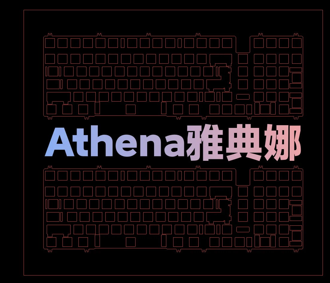placa-de-teclado-athena-para-materiais-pei-brass-cf-pp-fr4-para-uso-com-estabilizador-de-parafuso-pcb