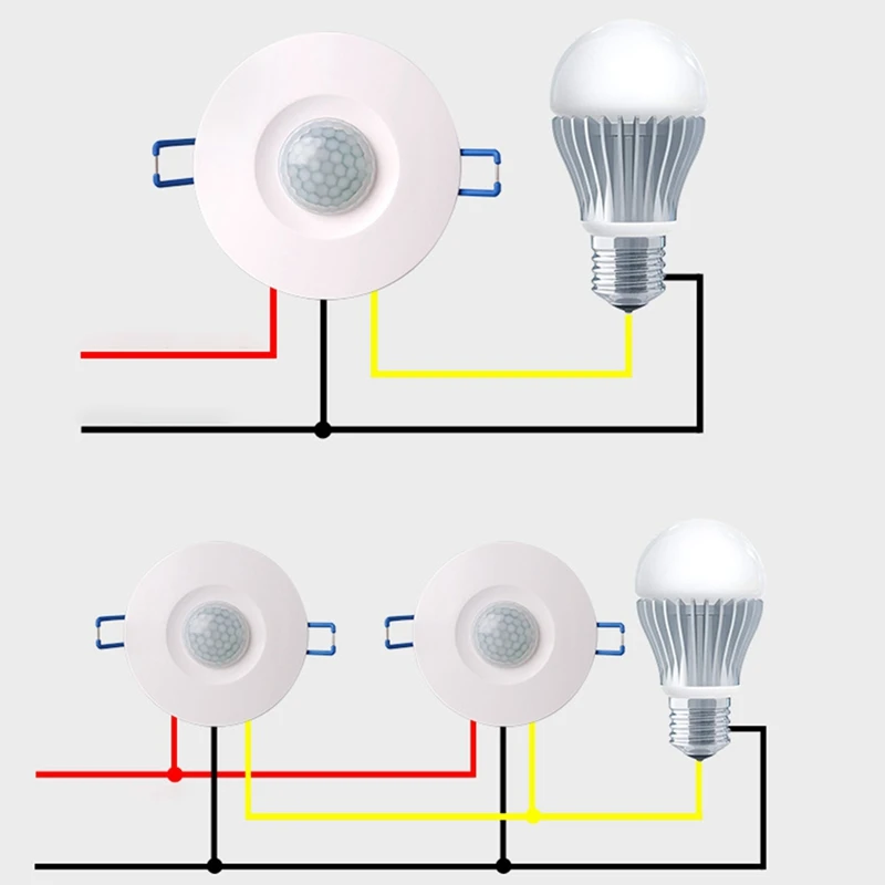 1 Piece 220V Three-Wire Household LED Lights Fan Multifunction Delayed Time Sensor Easy Install