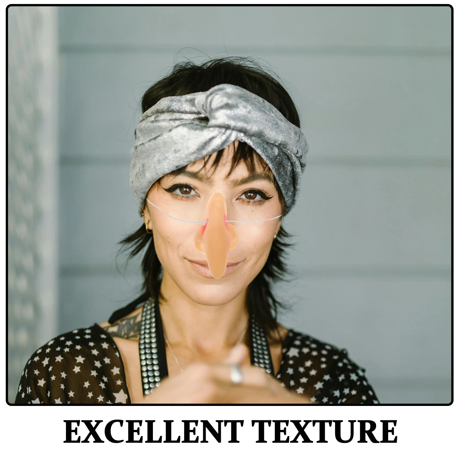 6 pçs realista bruxa nariz prop halloween cosplay traje acessório durável material tpr confortável ajuste forma oval fácil