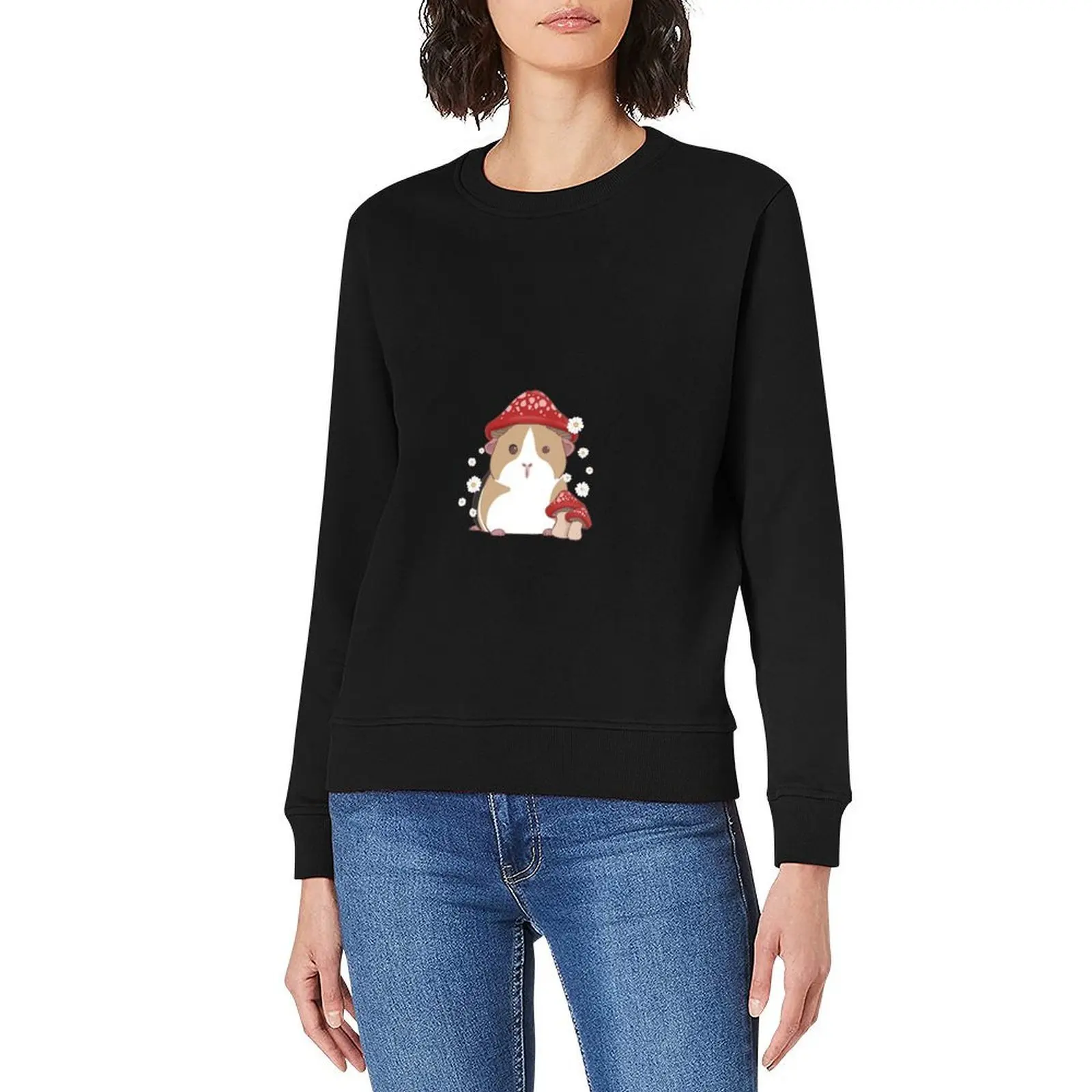 Wild mushroom Chewy (The guinea pig) with flowers Pullover blouse autumn jacket men male clothes sweatshirts