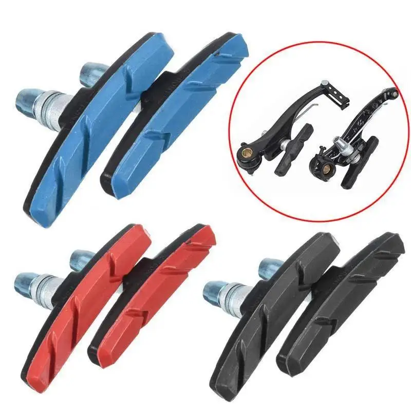 VXM Bicycle Brake Pad V Brake Pad V-Shaped Sludge Discharge Tank Durable for Mountain Bike for Long-Lasting Performance Good