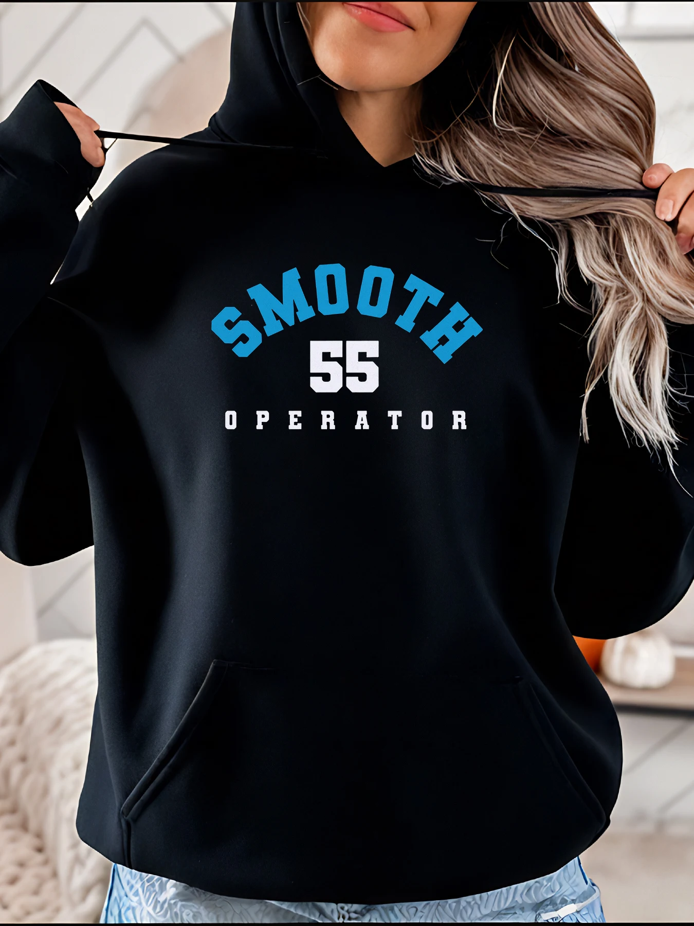

Толстовка с принтом Smooth Operator 55, женская повседневная уличная толстовка для повседневной носки и модной одежды