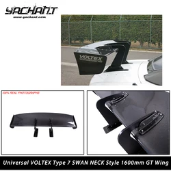 In Stock Carbon Fiber GT Wing 1600mm Fit For EVO 7 8 9 GTR R35 S2000 GT86 Universal VOL VTX Type 7 SWAN NECK Rear Trunk Spoiler