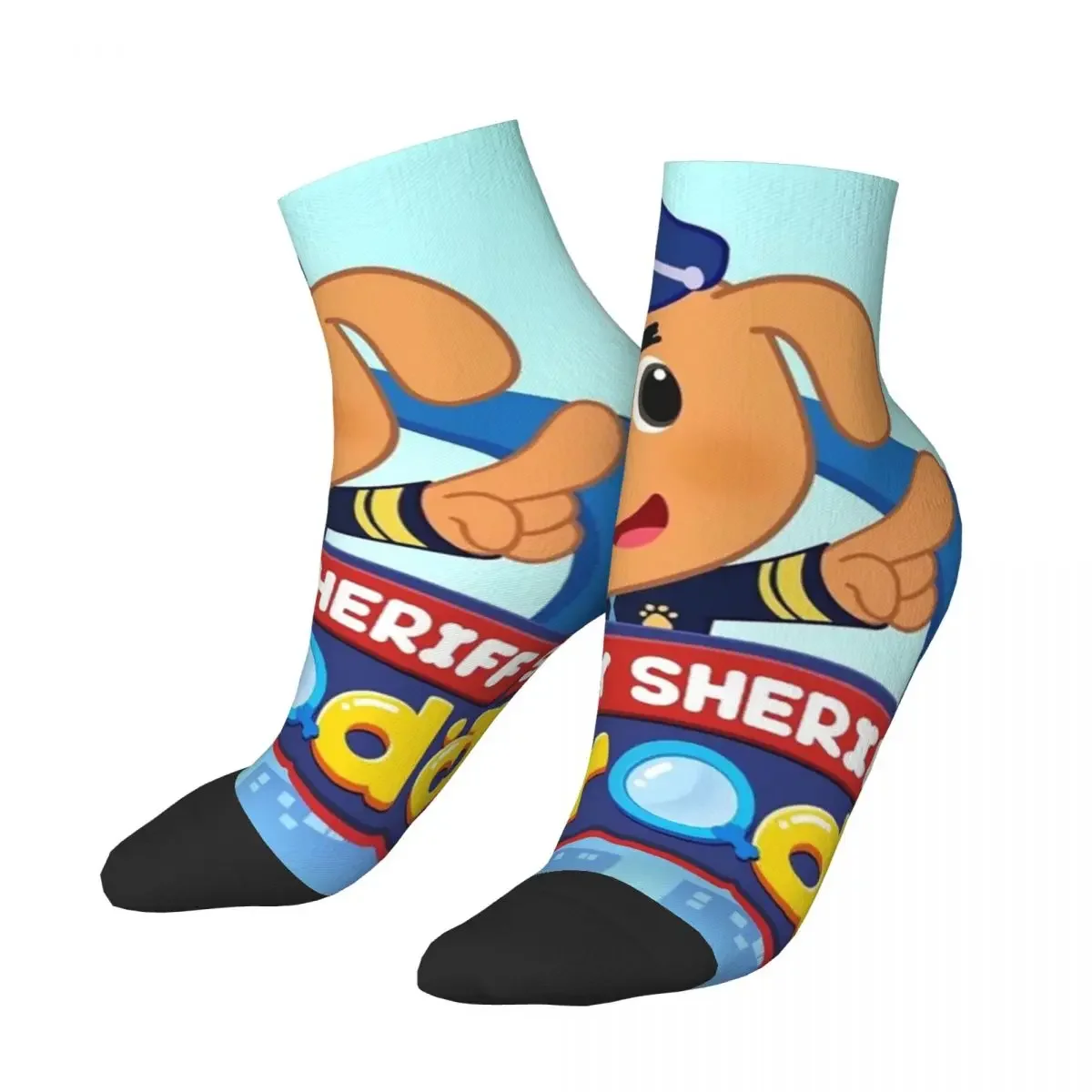 Sheriff Labrador Socks Harajuku Super Soft Stockings All Season Socks Accessories for Man's Woman's Birthday Present