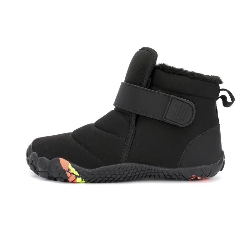 New Boy Girl Winter Fleece-lined Wide-front Snow Boots Children Non-slip Cotton Shoes High-top Boots Kids Outdoor Casual Sports
