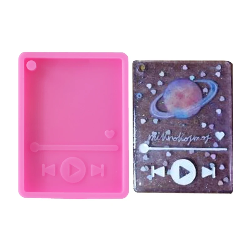 Music Player Keychain Silicone Mould DIY Polymer Clay Crafts Cast UV Epoxy Mold Dropship