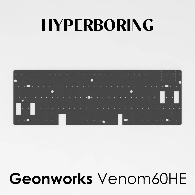 Geonworks Venom60HE لوحة المفاتيح FR4 الألومنيوم ألياف الكربون مخصص المغناطيسي التبديل لوحة المفاتيح PCB الملحقات حزمة الصوت