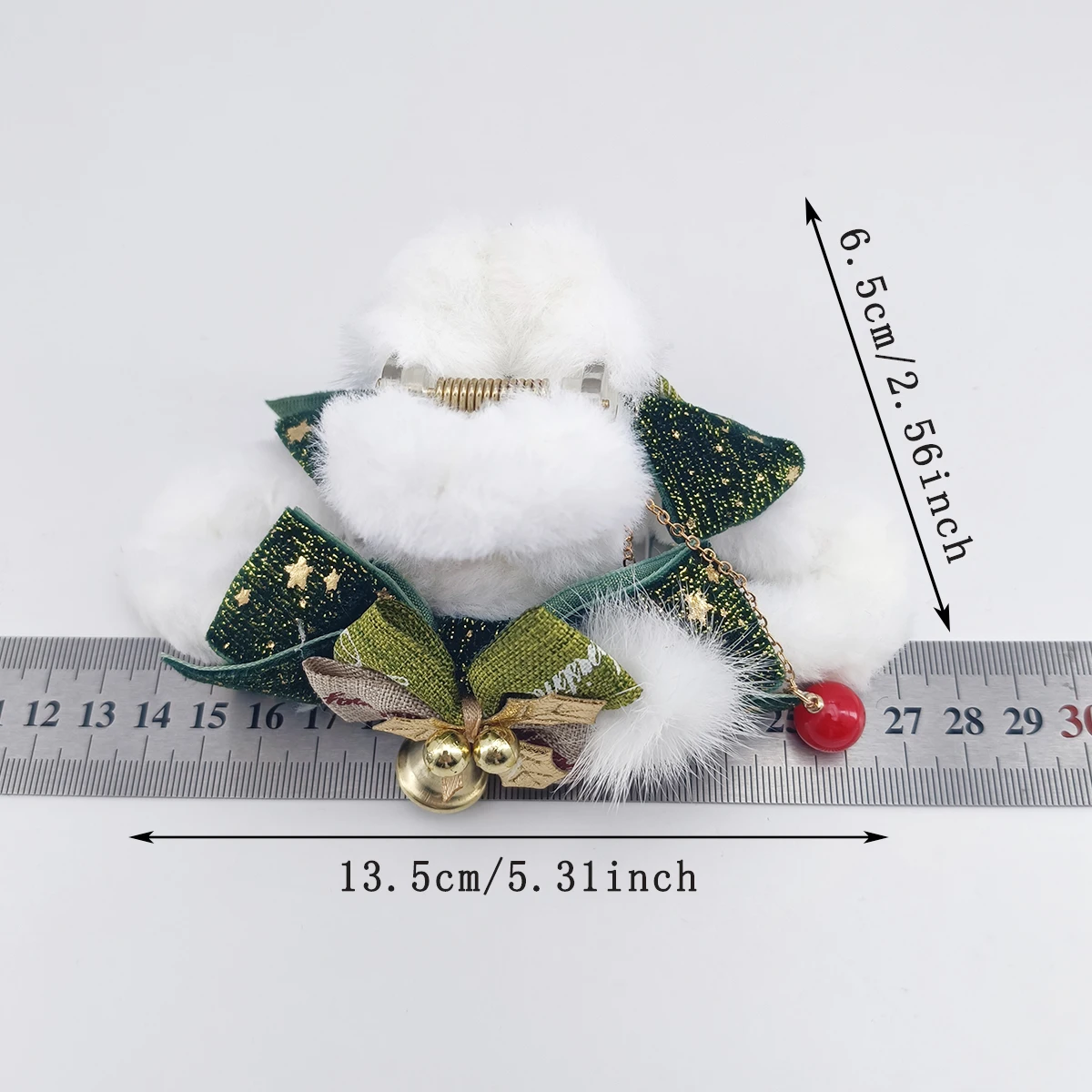 1/2 Buah Jepit Rambut Rumbai Pita Natal Elegan untuk Wanita-Hari Libur, Hari Natal, Hadiah Thanksgiving