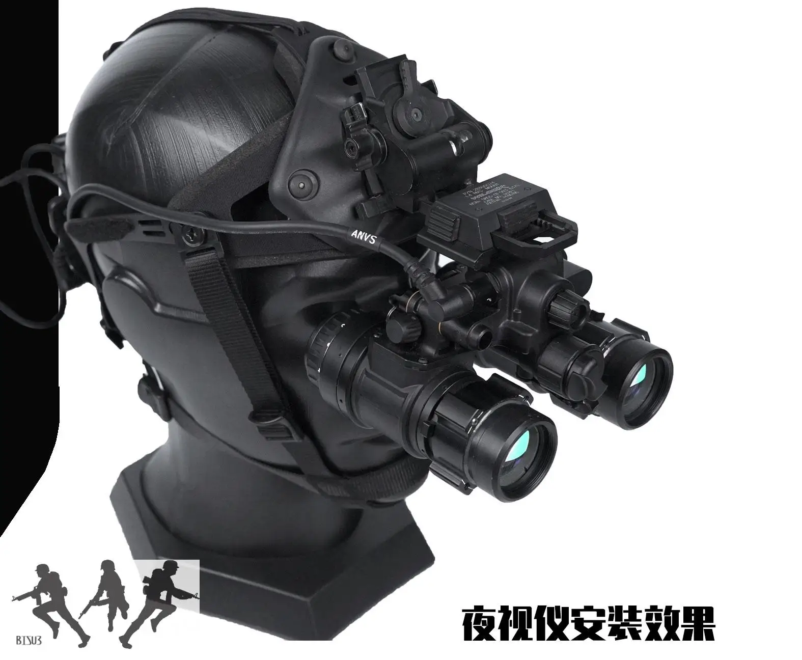 Hunting Headworn Airsoft Steel Bone Night Vision Camera Frame Sports Camera Helmet Carbon Fiber Board Bracket for Helmet NVG Bas