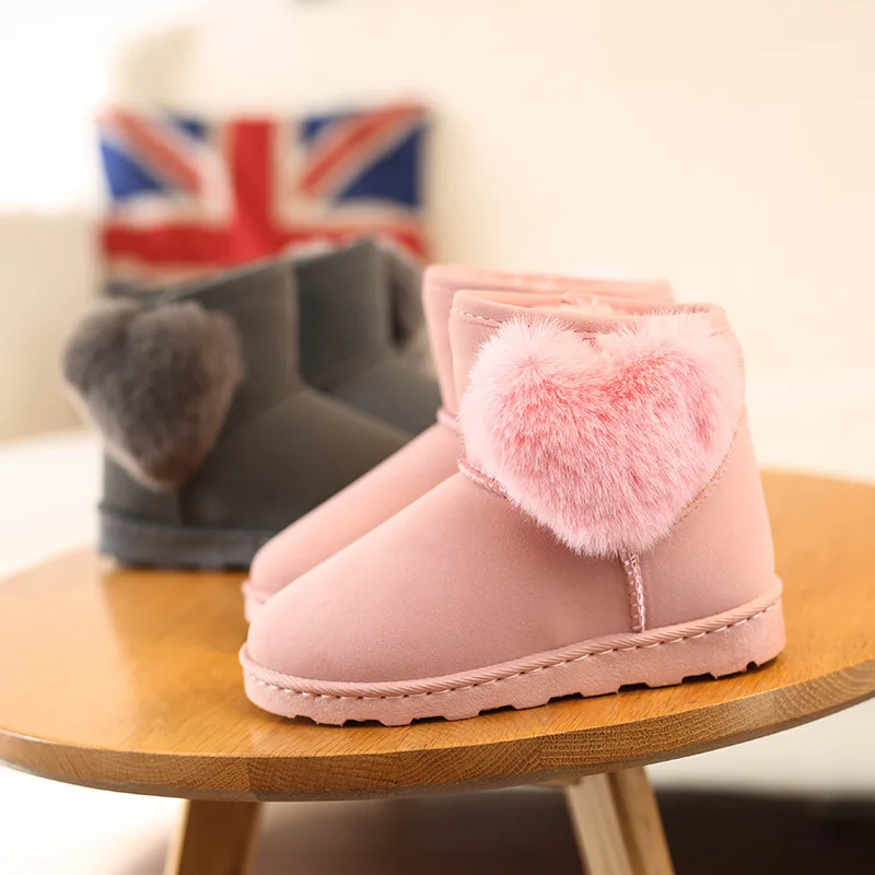 

Children's Shoes Snow Boots 2022 New Winter Kids Thick Plush Shoes Girls Warm Shoes Short Boots Parent-child Shoes Mom and Child