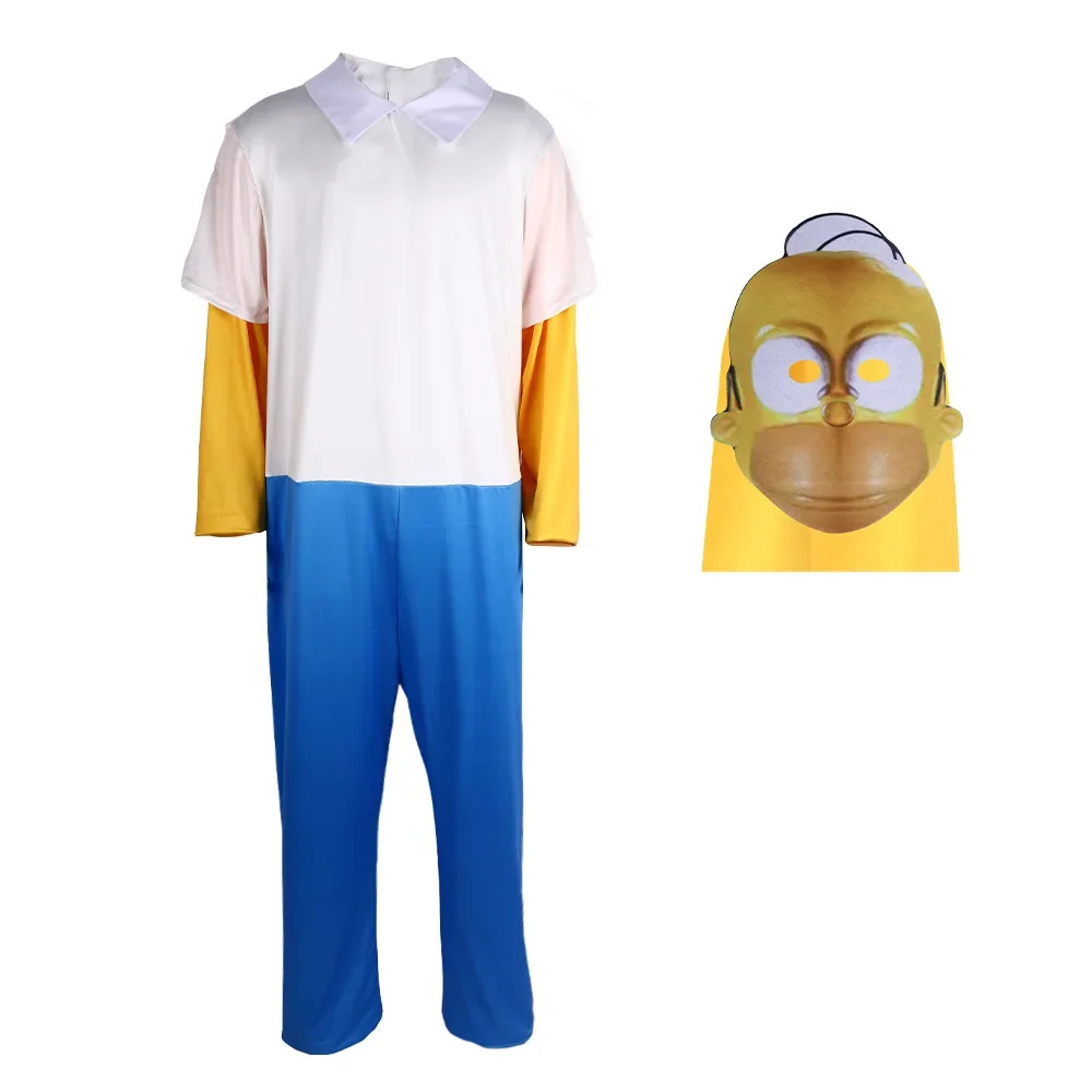 The Simpsons Costume Anime Bart Lisa Marge Homer Simpsons Cosplay Birthday Party Dress Cartoon Halloween Costume Adult Kids