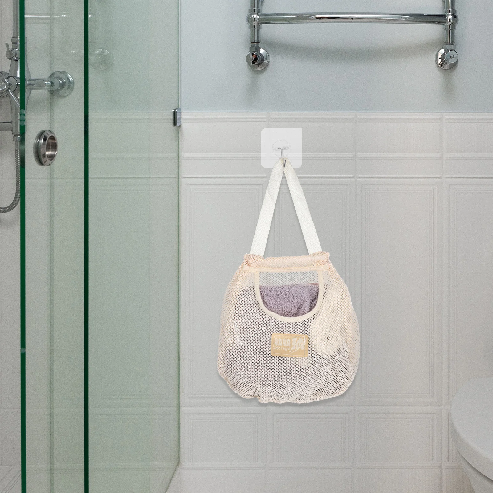 

1pc Hanging Mesh Bag For Home Storage Underwear Socks Organizer Wardrobe Closet Shower Rack Container Mesh Bags For Laundry