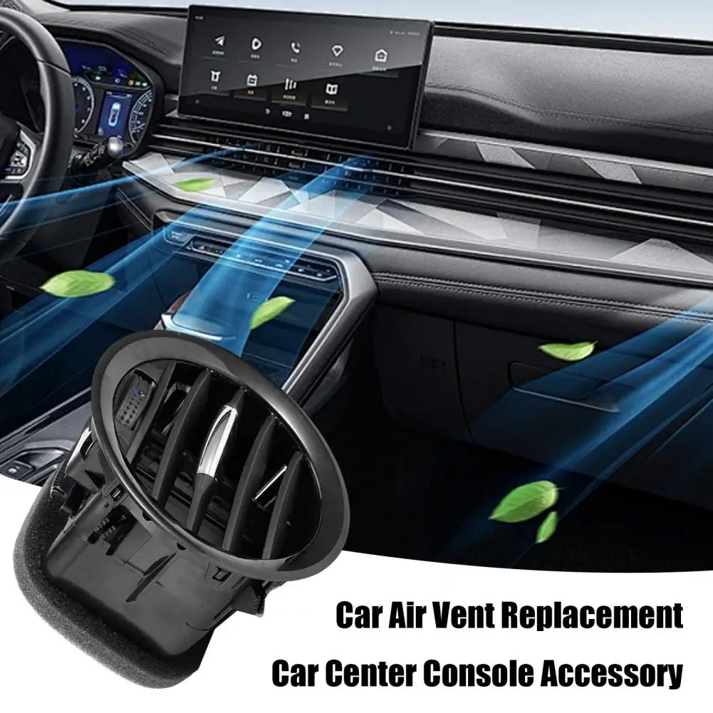 Car Air Conditioner Outlet Vent Cover, Round Front Air Grille AC Vent, Interior Center Console Air Vent, Dashboard AC Ventilatio