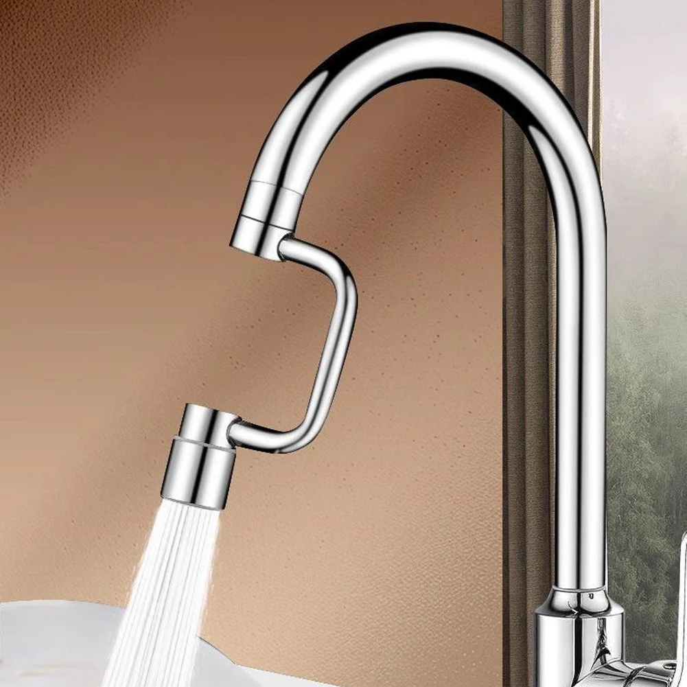 

Swivel Faucet Extender Stainless Steel Swivel Robotic Arm Bathroom Faucet Extender for Sink Face Washing
