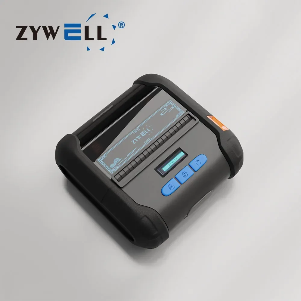 ZM04 Portable Thermal Label Receipt 2 in 1 Printer Zywell 80mm Bluetooth inkless printer