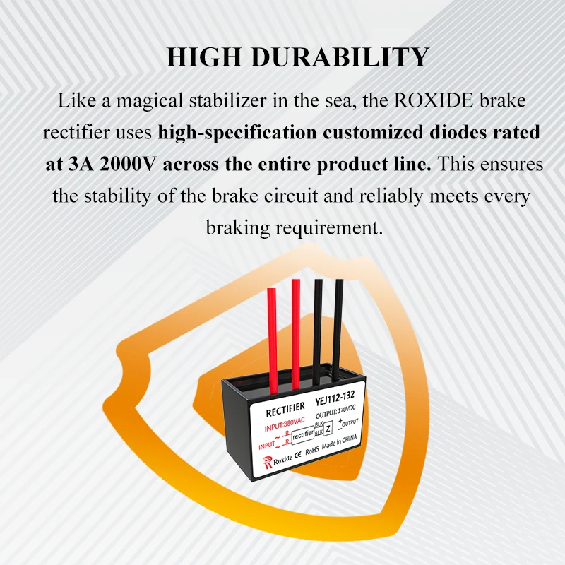 YEJ80-90, YEJ100, YEJ112-132, YEJ160-280 Rectifier, Rectification Device AC220/380V DC 99/170V