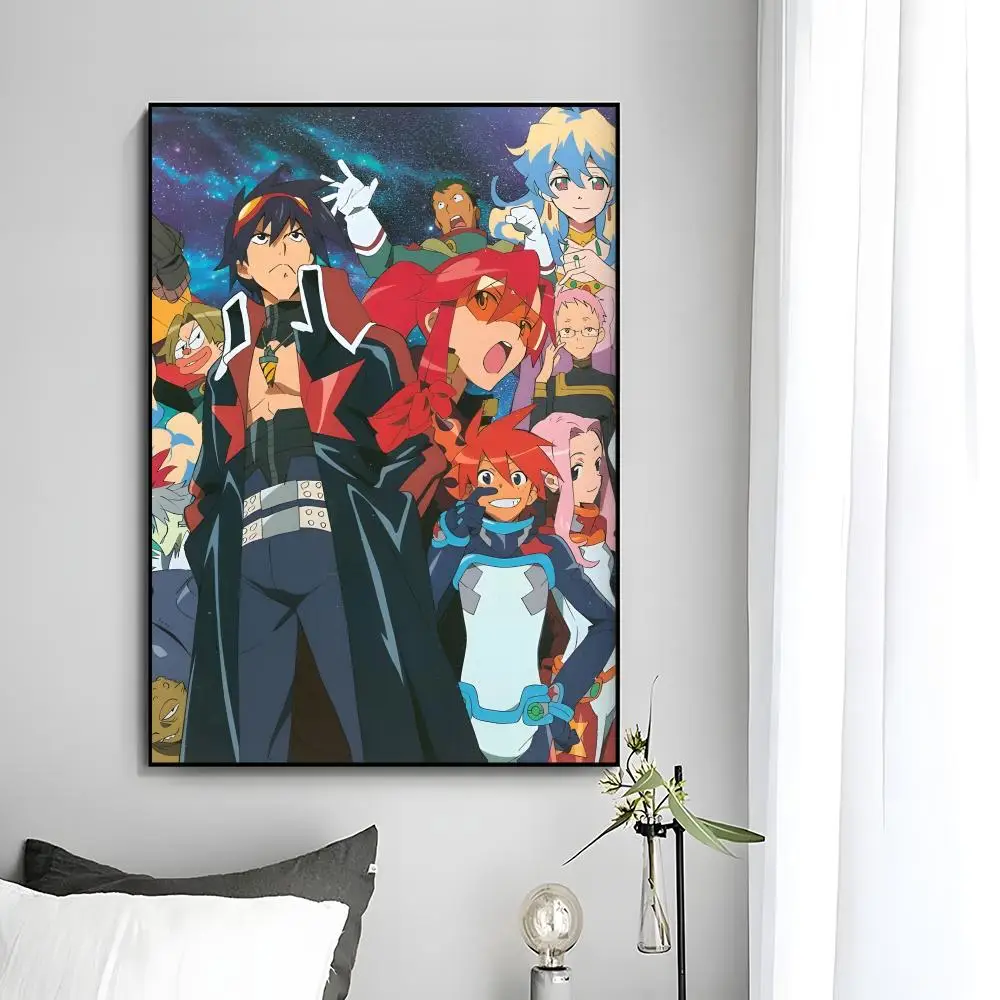 Action-Anime-Poster „T-Tengen Toppa Gurren Lagann“, Wandkunstdruck, dekoratives Wandbild, Heimdekoration, Geschenk, ungerahmt – Detail 23