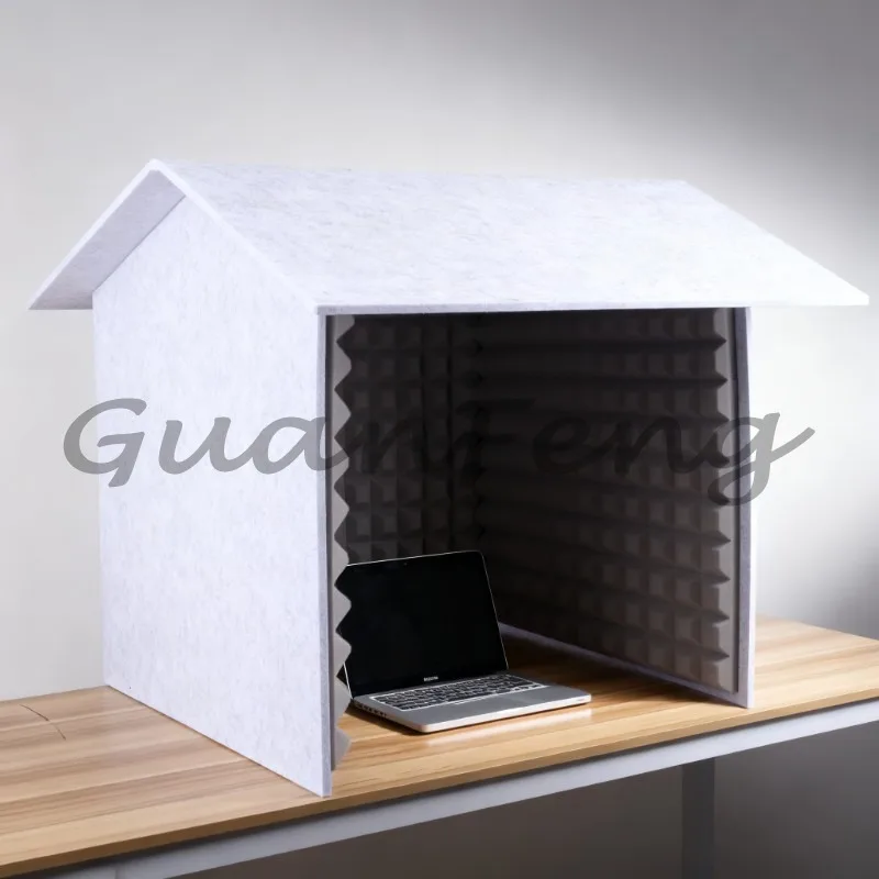 Desktop Sound Insulation Panel for Studio Recording, Simple Removable Noise Reduction Barrier for Home Audio Recording