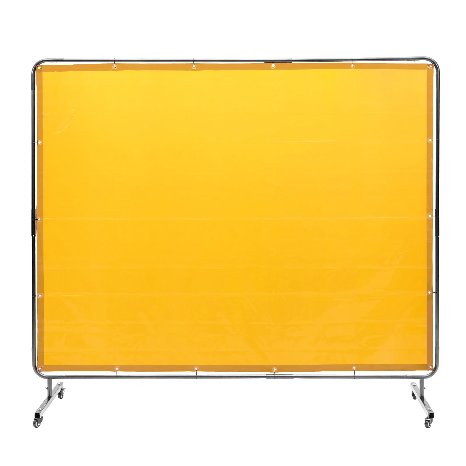

SucceBuy Welding Screen with Frame 6'x8' Welding Curtain Screen Flame-Resistant Vinyl Welding Protection Screen on 4 wivel Wheel